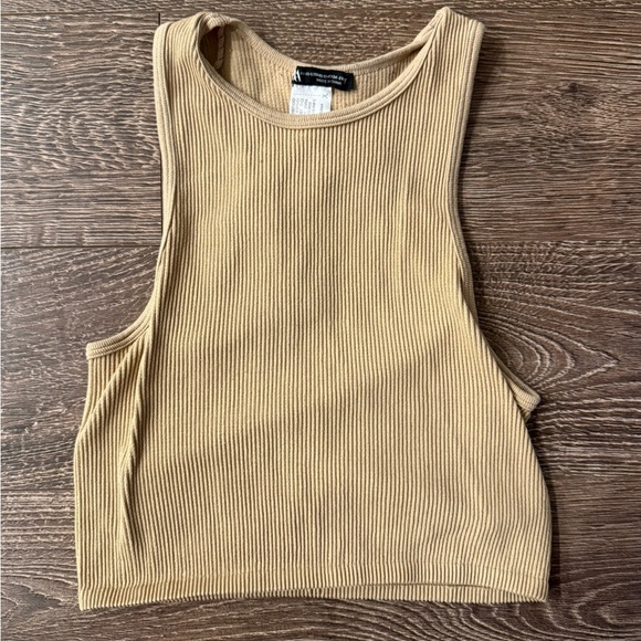 Zara Tops - Zara Ribbed Tan Sleeveless Top